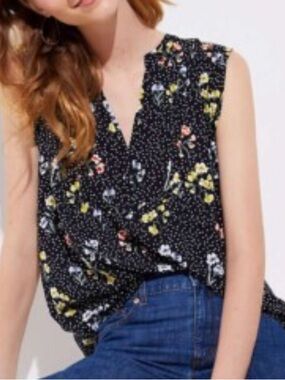 NWT • Zara • Sheer Floral Top •